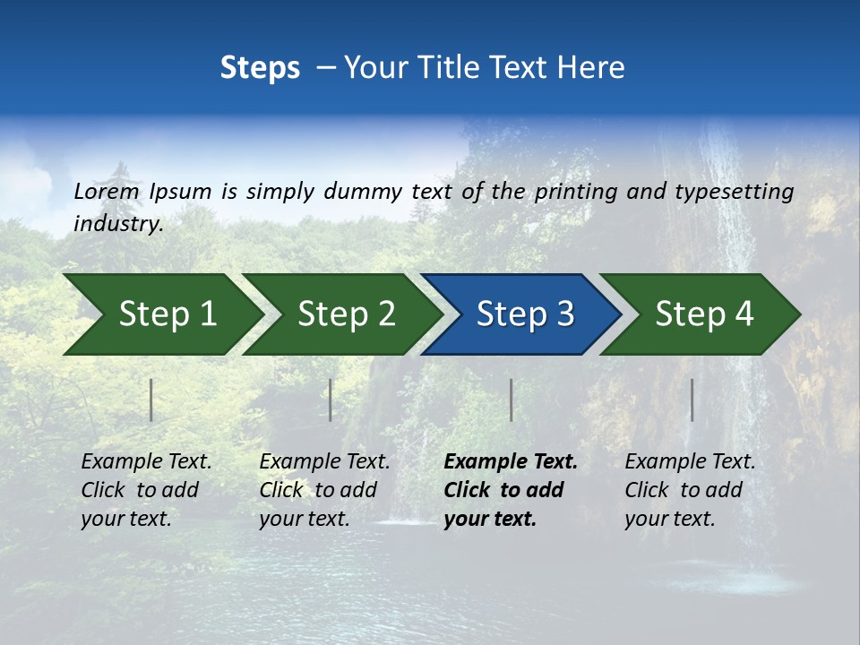 Cascade Freshness Summer PowerPoint Template