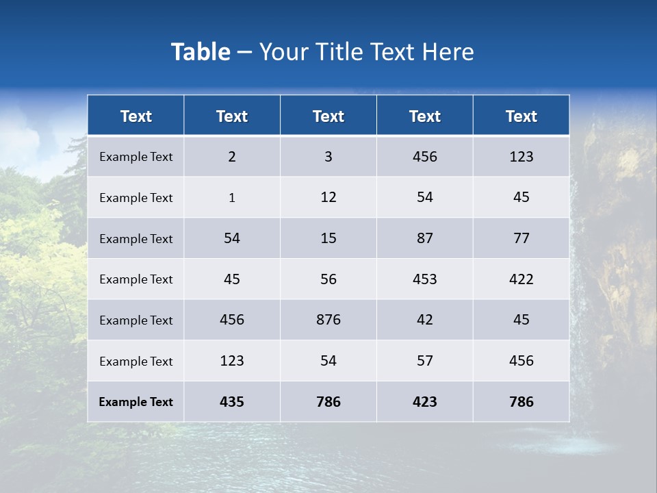 Cascade Freshness Summer PowerPoint Template