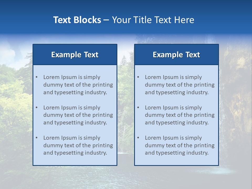 Cascade Freshness Summer PowerPoint Template