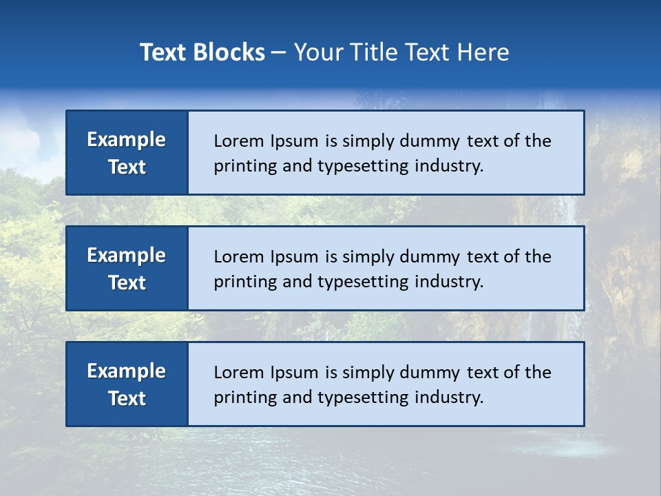 Cascade Freshness Summer PowerPoint Template