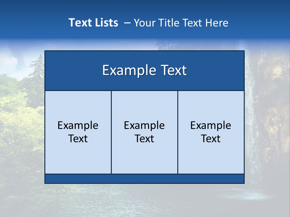 Cascade Freshness Summer PowerPoint Template