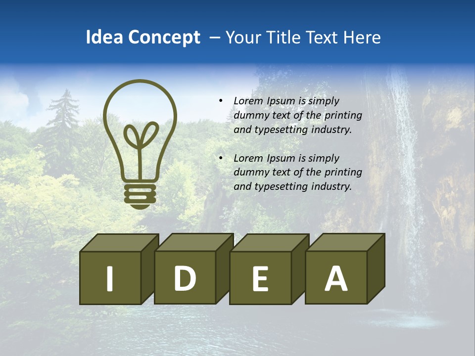 Cascade Freshness Summer PowerPoint Template