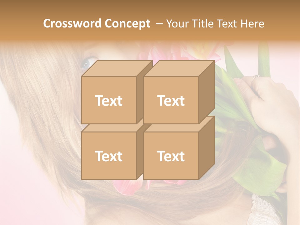 Young Cheerful Hair PowerPoint Template