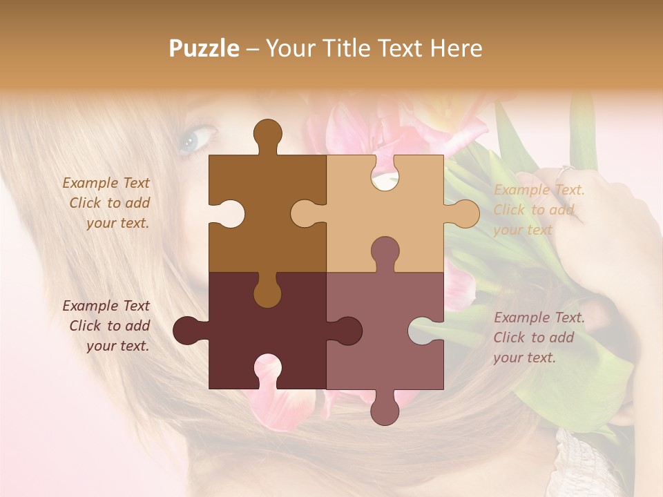 Young Cheerful Hair PowerPoint Template