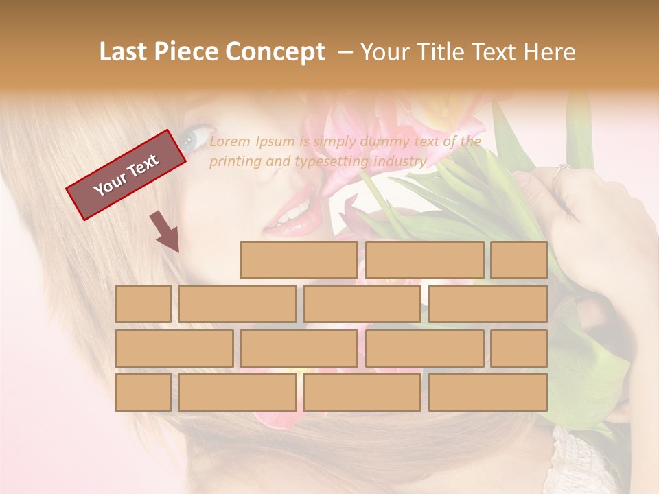 Young Cheerful Hair PowerPoint Template