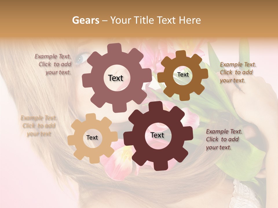 Young Cheerful Hair PowerPoint Template