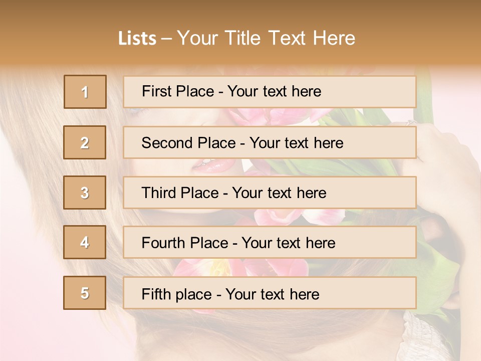 Young Cheerful Hair PowerPoint Template