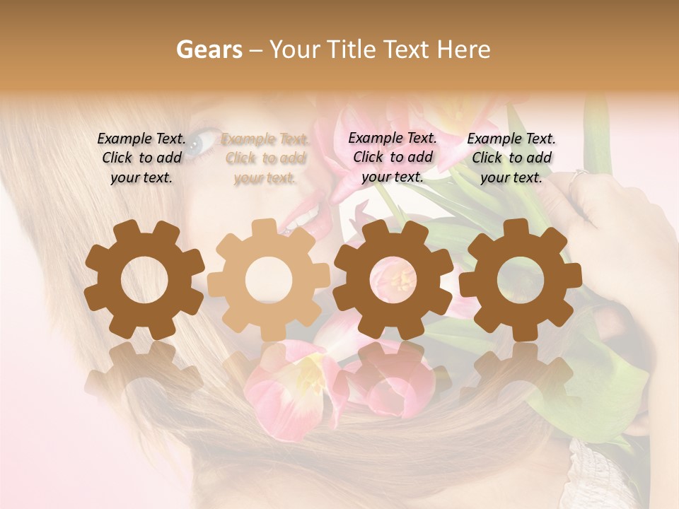 Young Cheerful Hair PowerPoint Template
