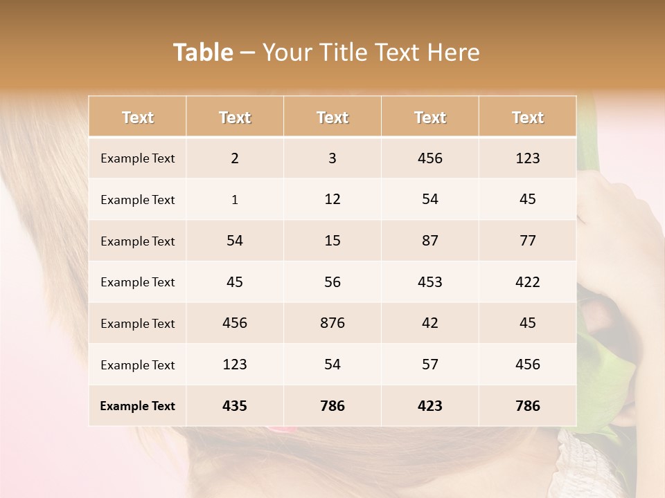 Young Cheerful Hair PowerPoint Template