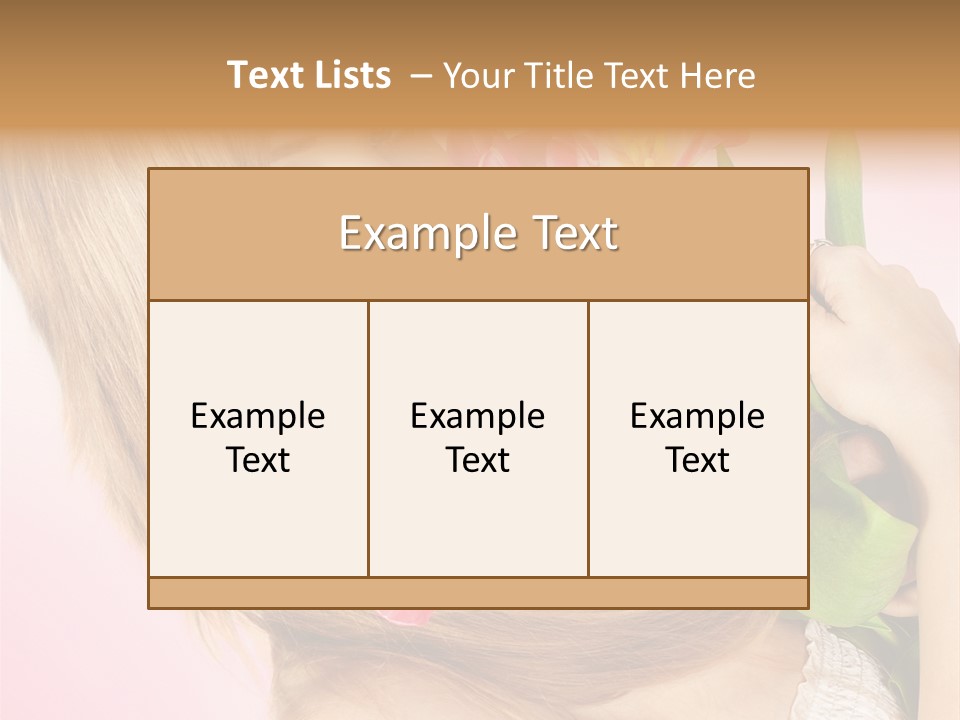 Young Cheerful Hair PowerPoint Template