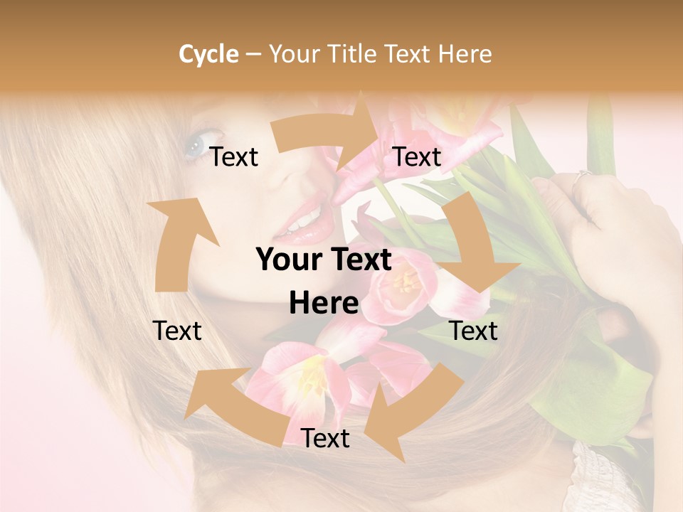 Young Cheerful Hair PowerPoint Template