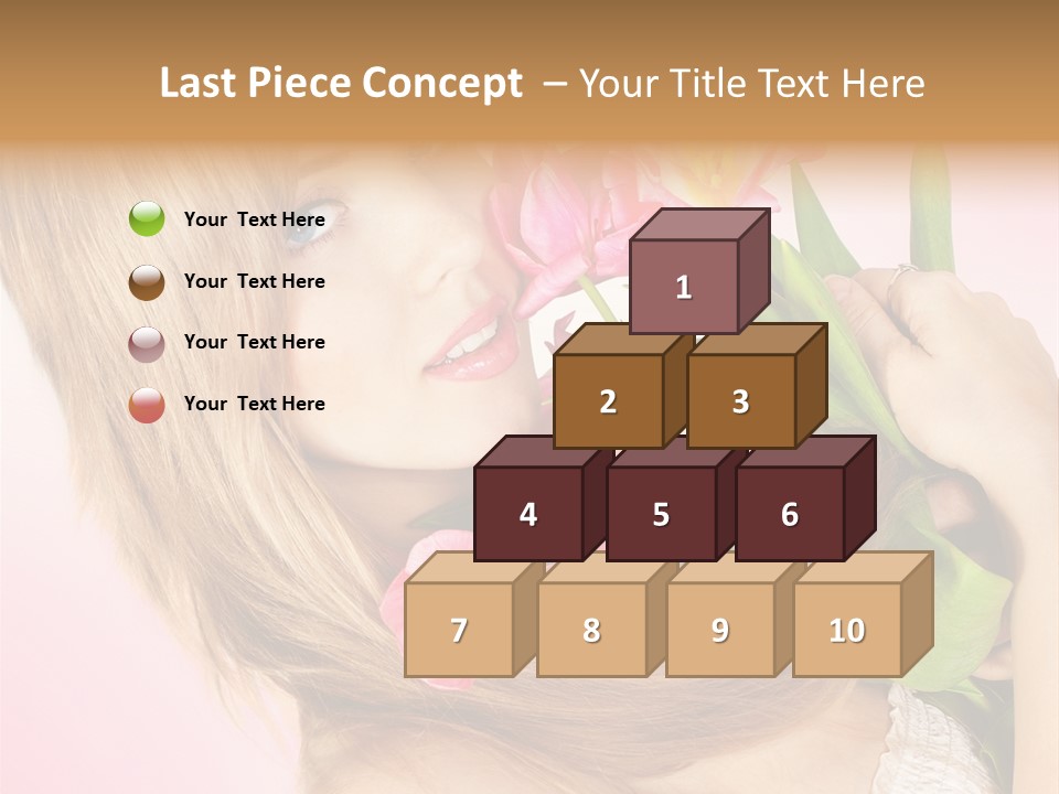 Young Cheerful Hair PowerPoint Template