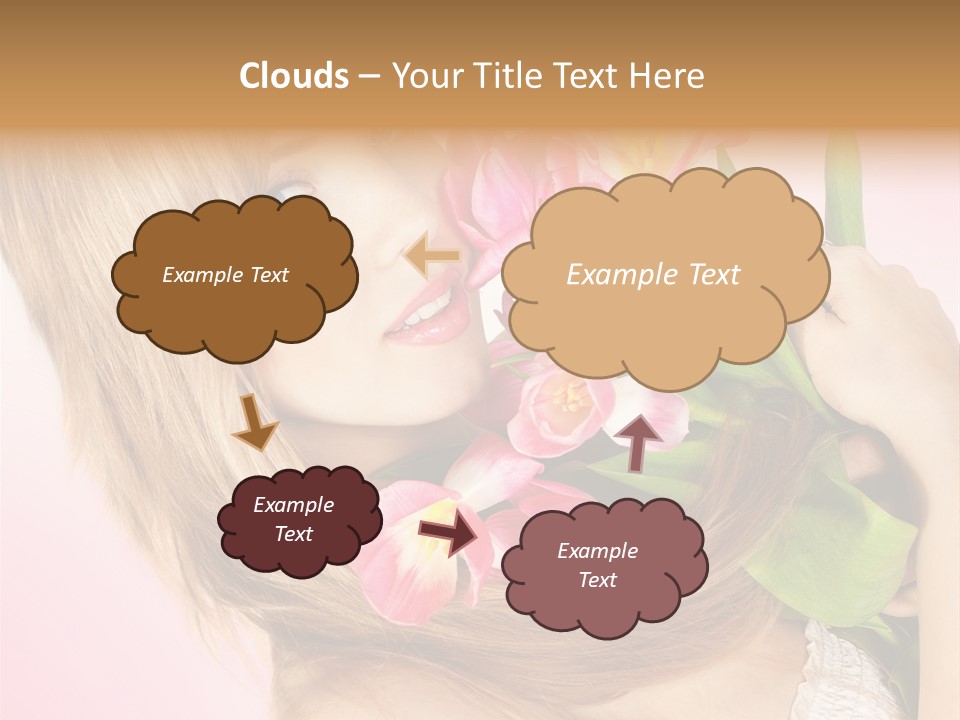 Young Cheerful Hair PowerPoint Template