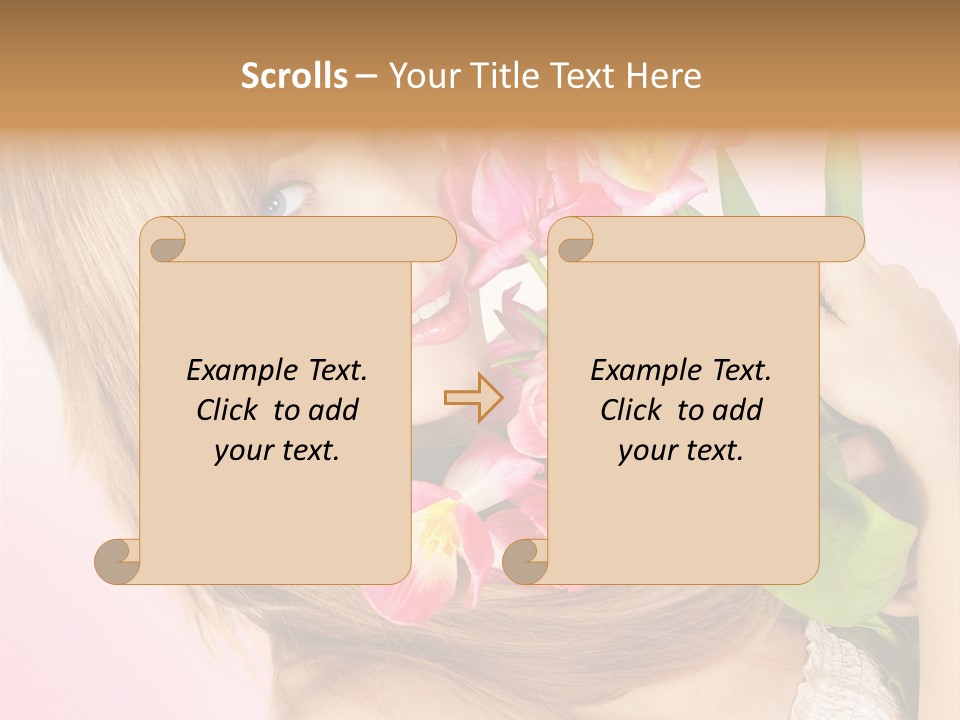 Young Cheerful Hair PowerPoint Template