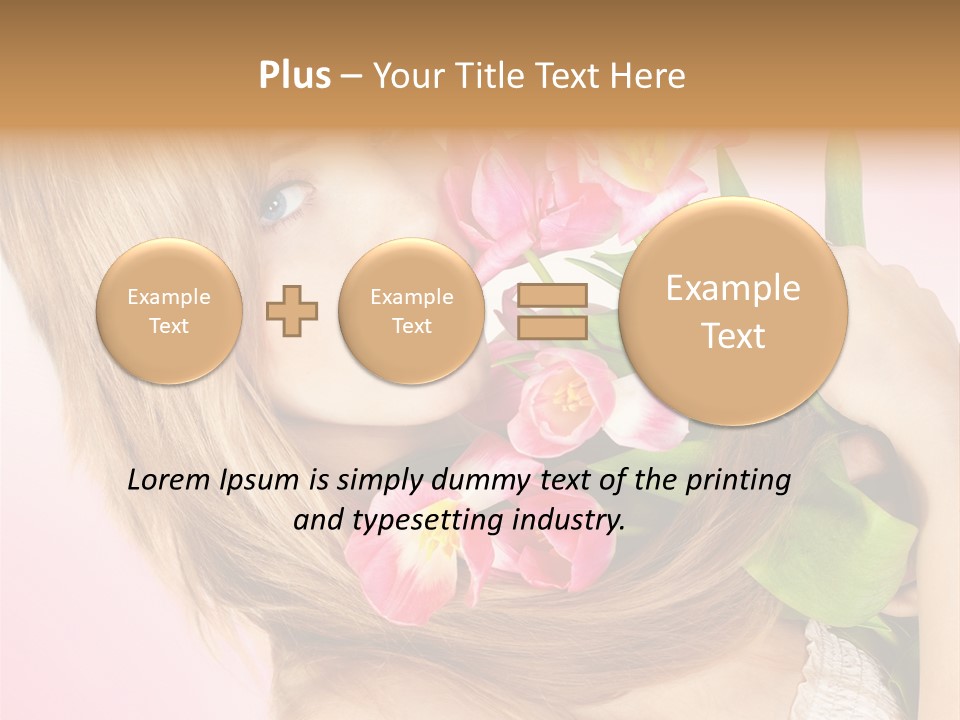 Young Cheerful Hair PowerPoint Template