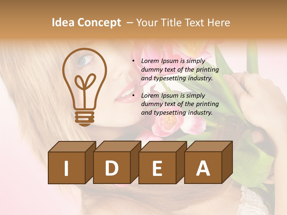 Young Cheerful Hair PowerPoint Template