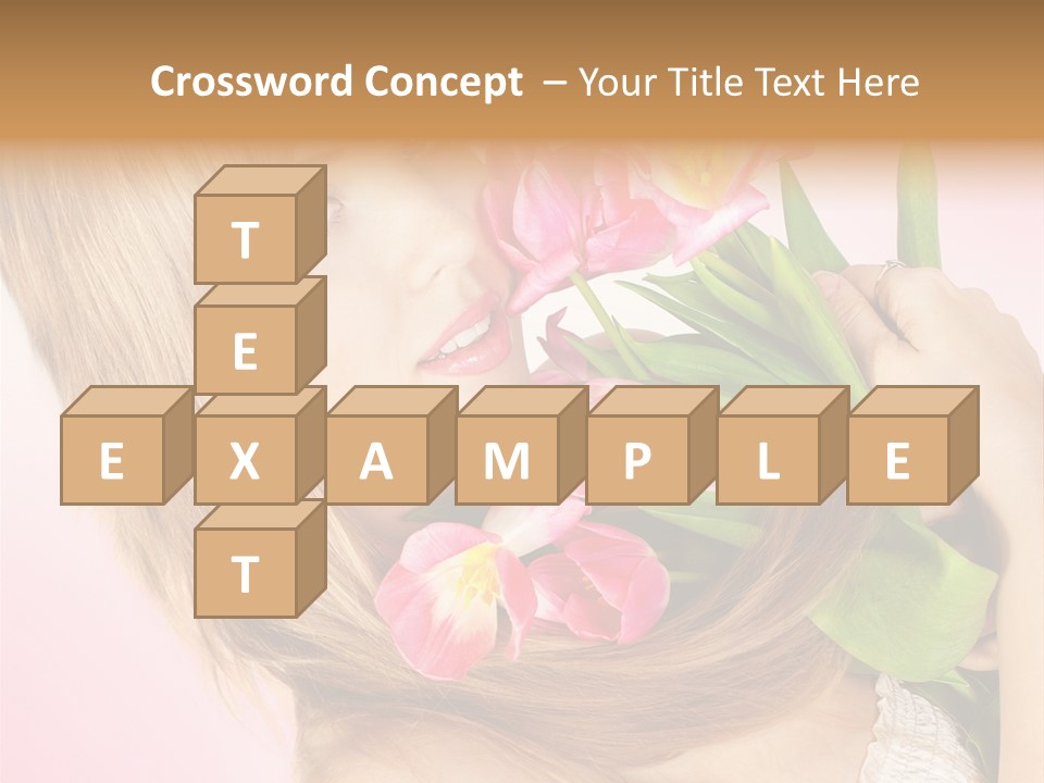 Young Cheerful Hair PowerPoint Template