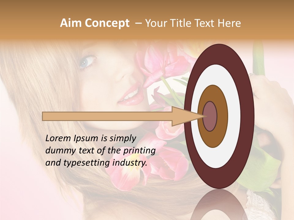 Young Cheerful Hair PowerPoint Template