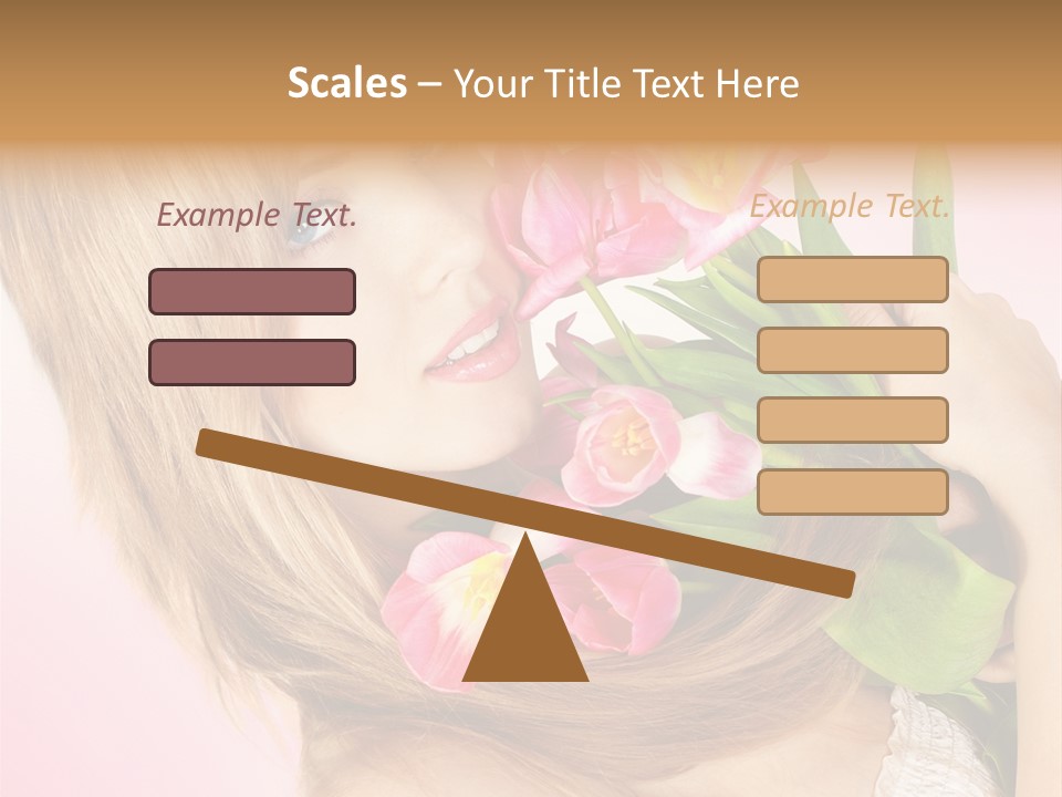 Young Cheerful Hair PowerPoint Template