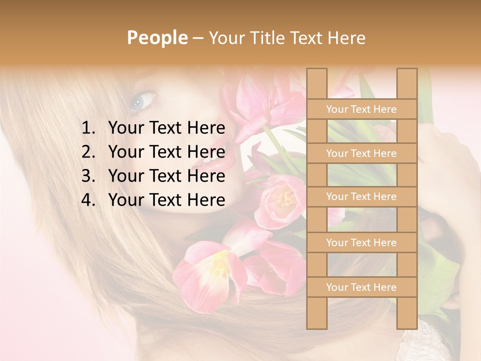 Young Cheerful Hair PowerPoint Template