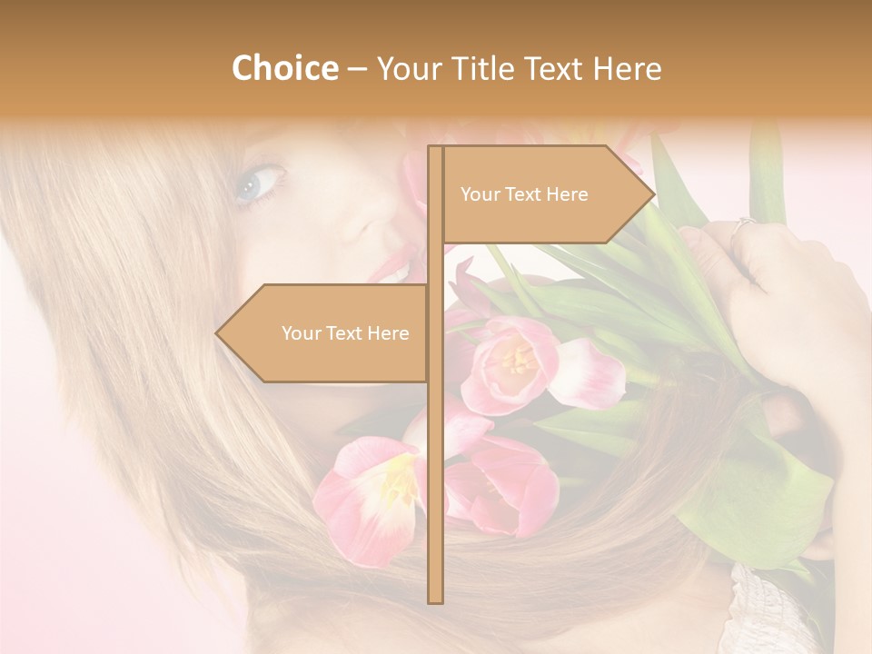 Young Cheerful Hair PowerPoint Template