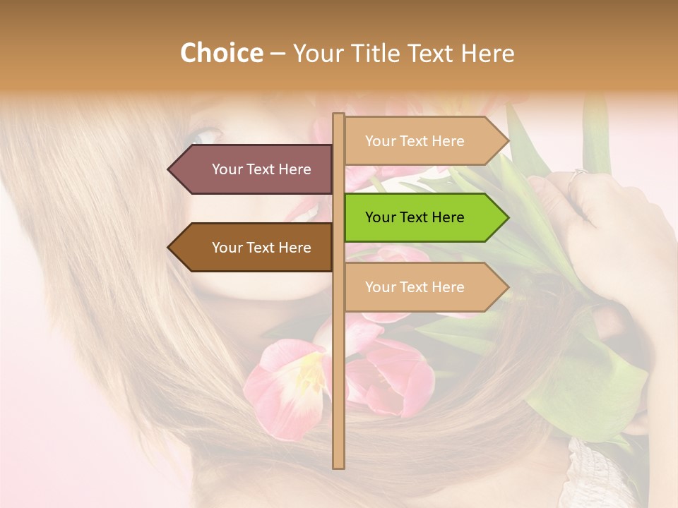 Young Cheerful Hair PowerPoint Template