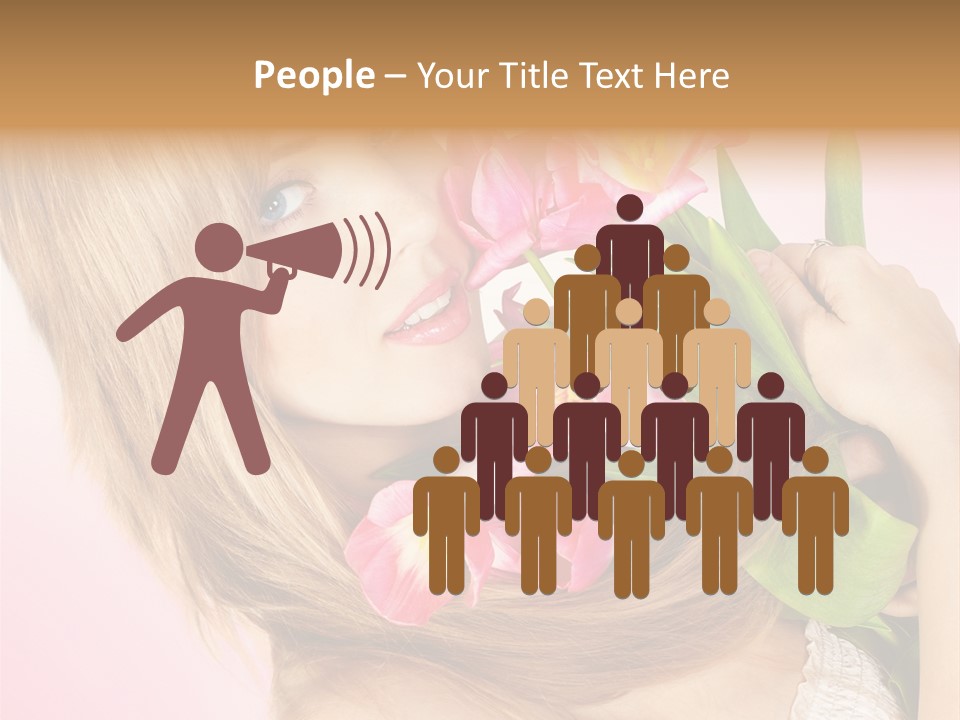 Young Cheerful Hair PowerPoint Template