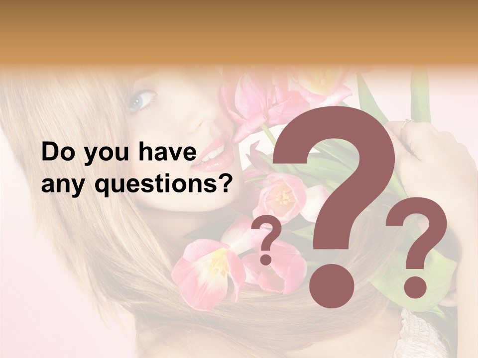 Young Cheerful Hair PowerPoint Template