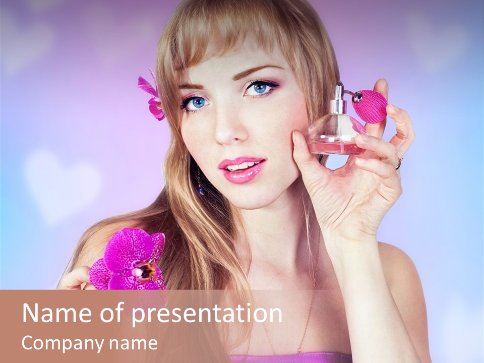 Person Beauty Youth PowerPoint Template