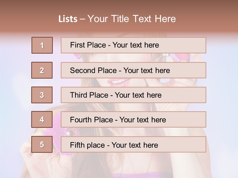 Person Beauty Youth PowerPoint Template