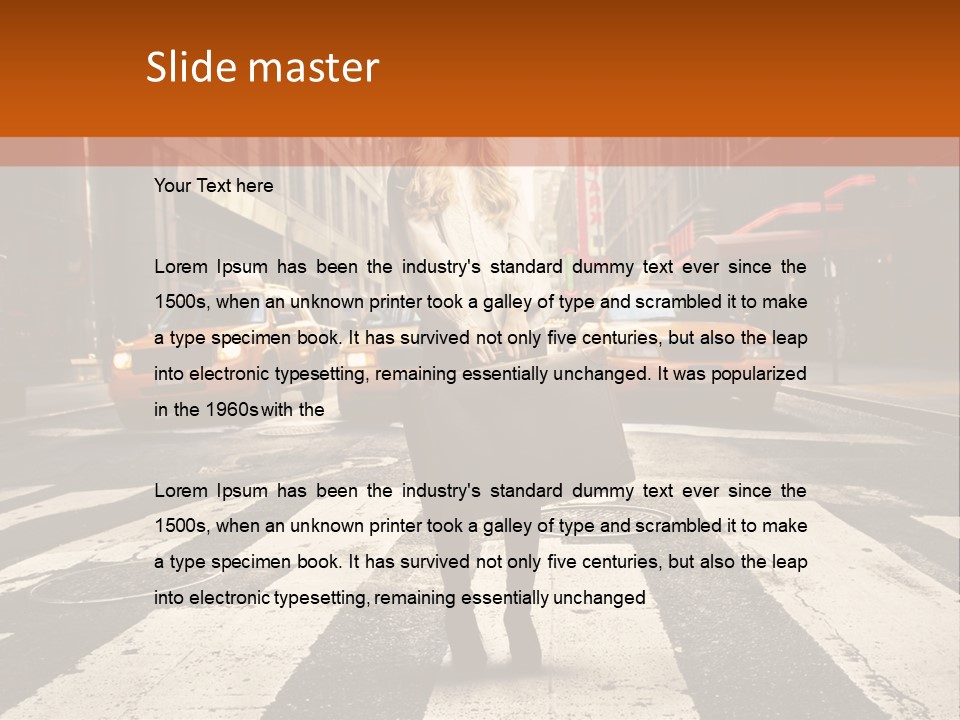 Business Way Crosswalks PowerPoint Template