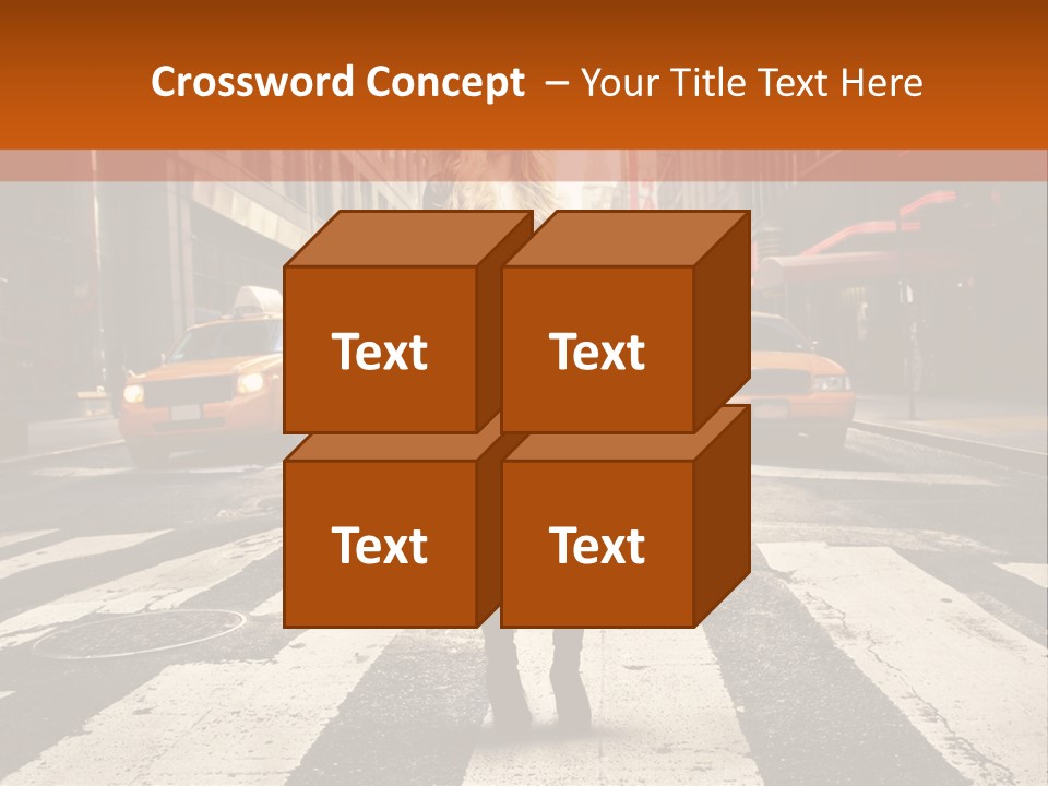 Business Way Crosswalks PowerPoint Template