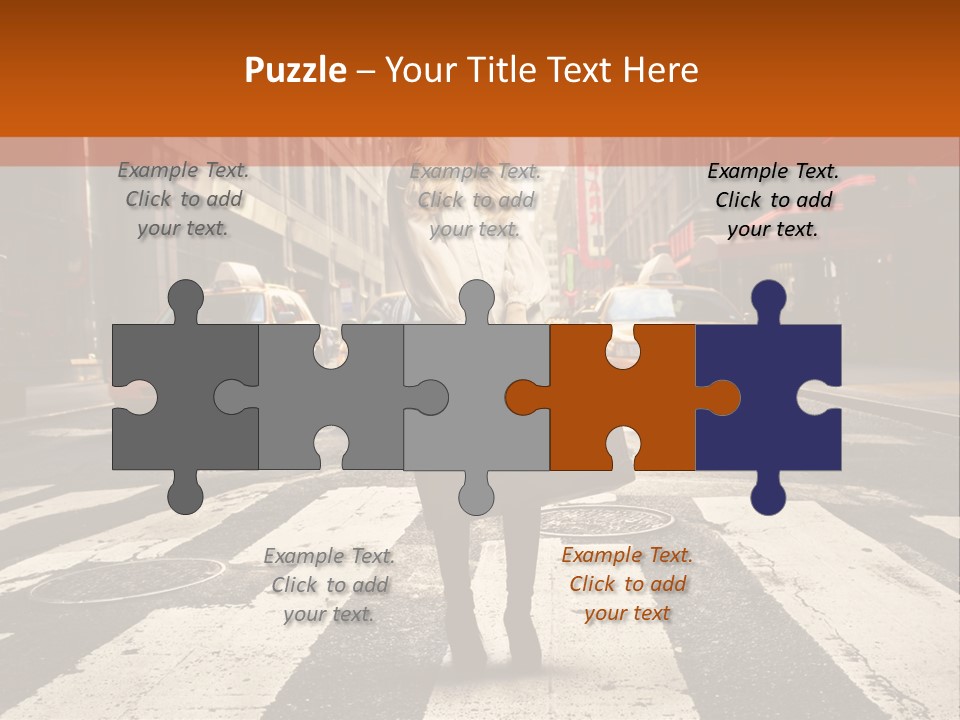 Business Way Crosswalks PowerPoint Template