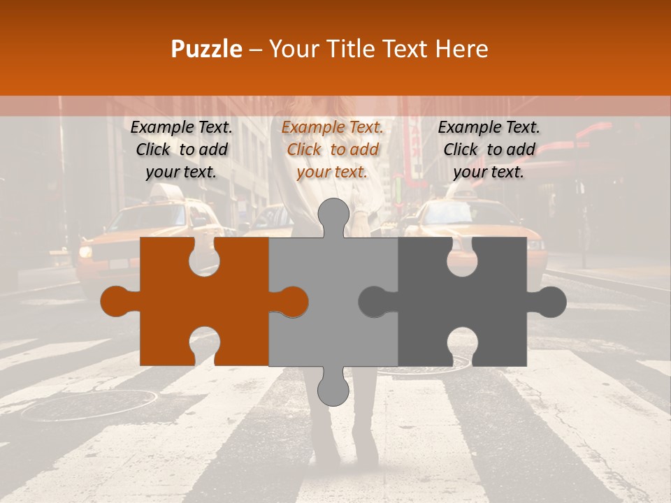 Business Way Crosswalks PowerPoint Template