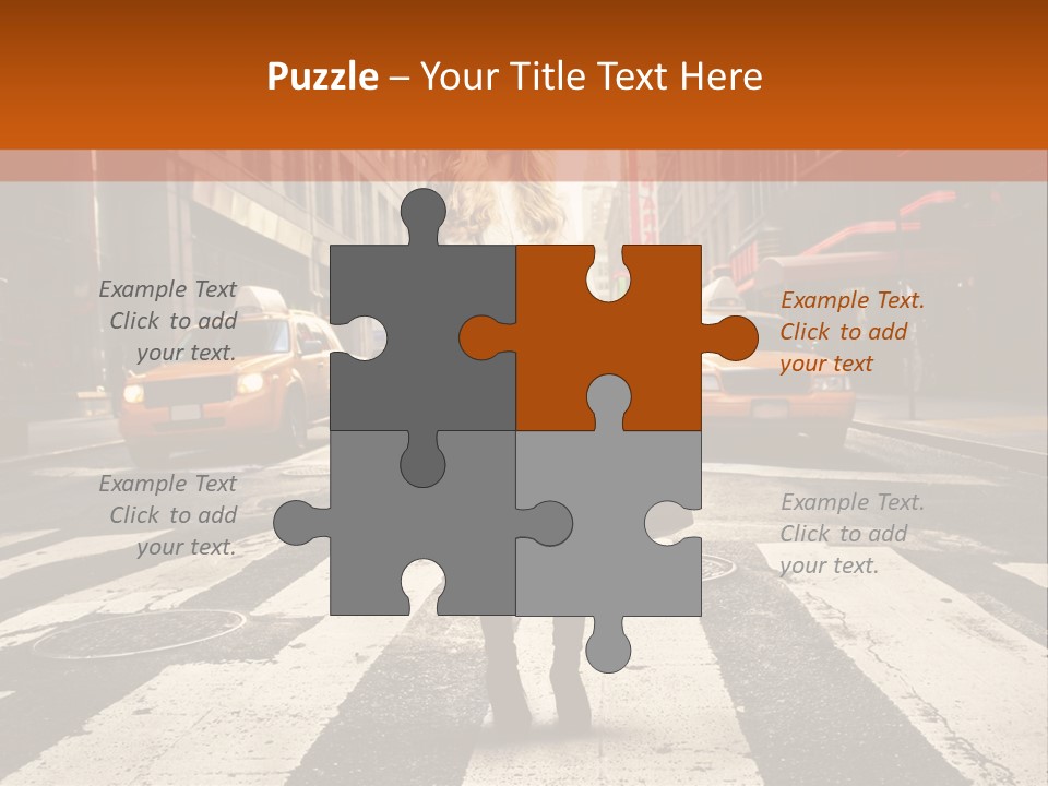 Business Way Crosswalks PowerPoint Template
