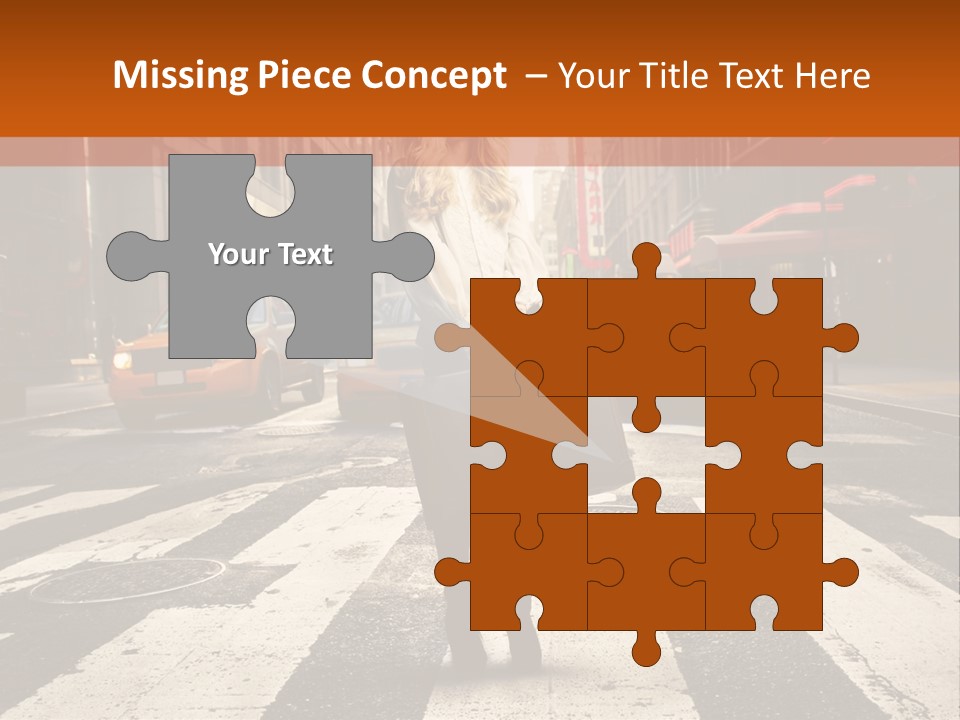 Business Way Crosswalks PowerPoint Template