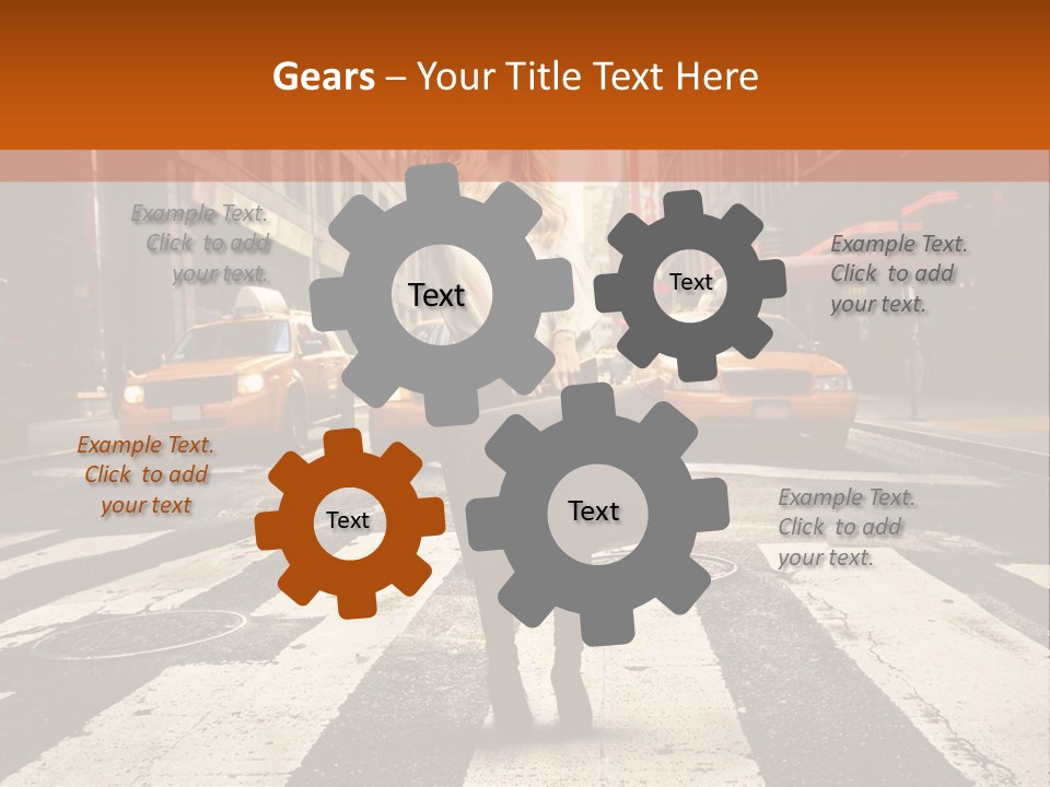 Business Way Crosswalks PowerPoint Template