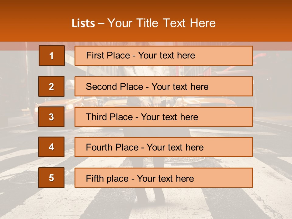 Business Way Crosswalks PowerPoint Template