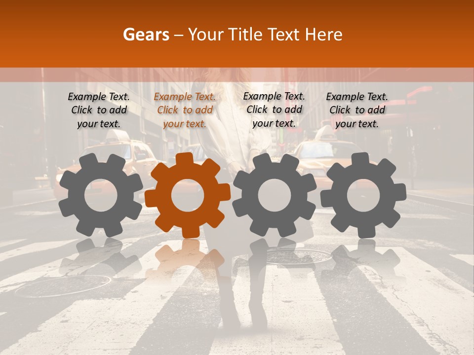 Business Way Crosswalks PowerPoint Template