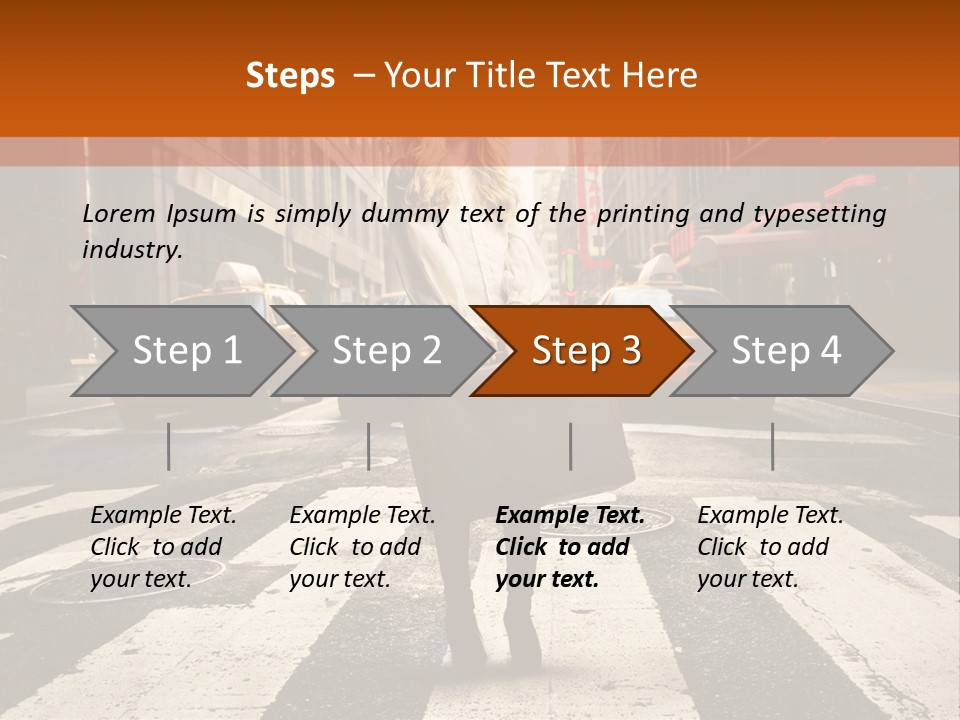 Business Way Crosswalks PowerPoint Template