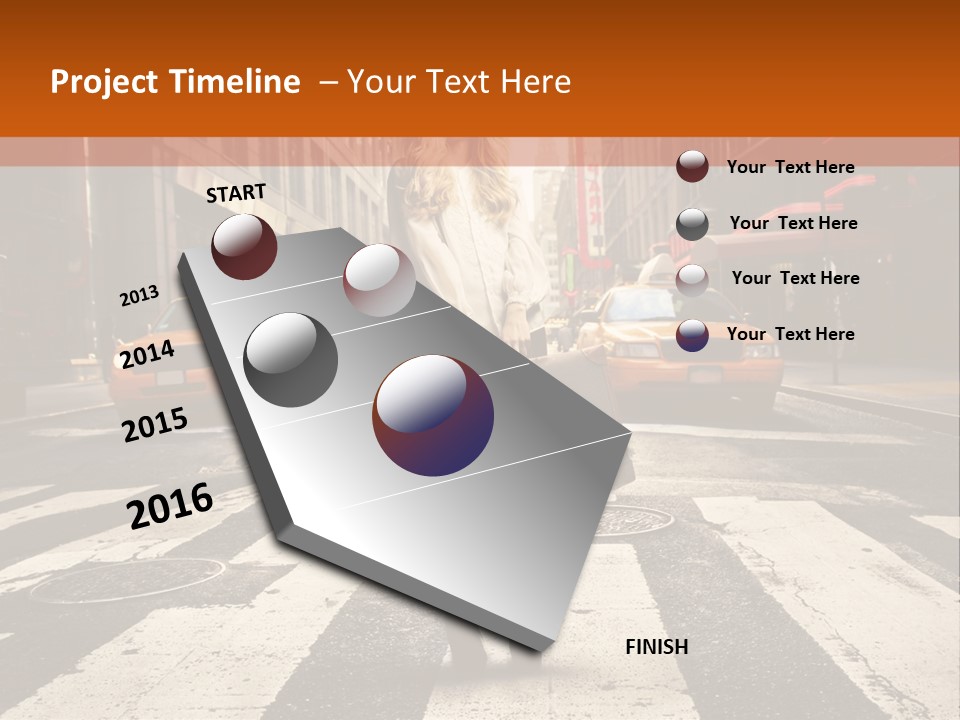 Business Way Crosswalks PowerPoint Template