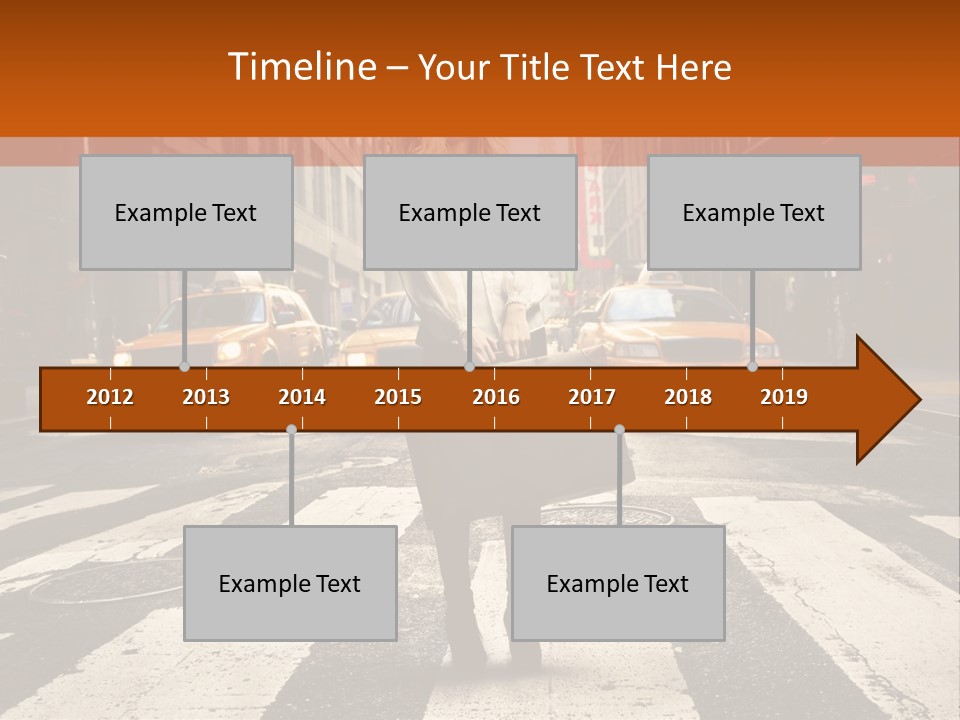 Business Way Crosswalks PowerPoint Template