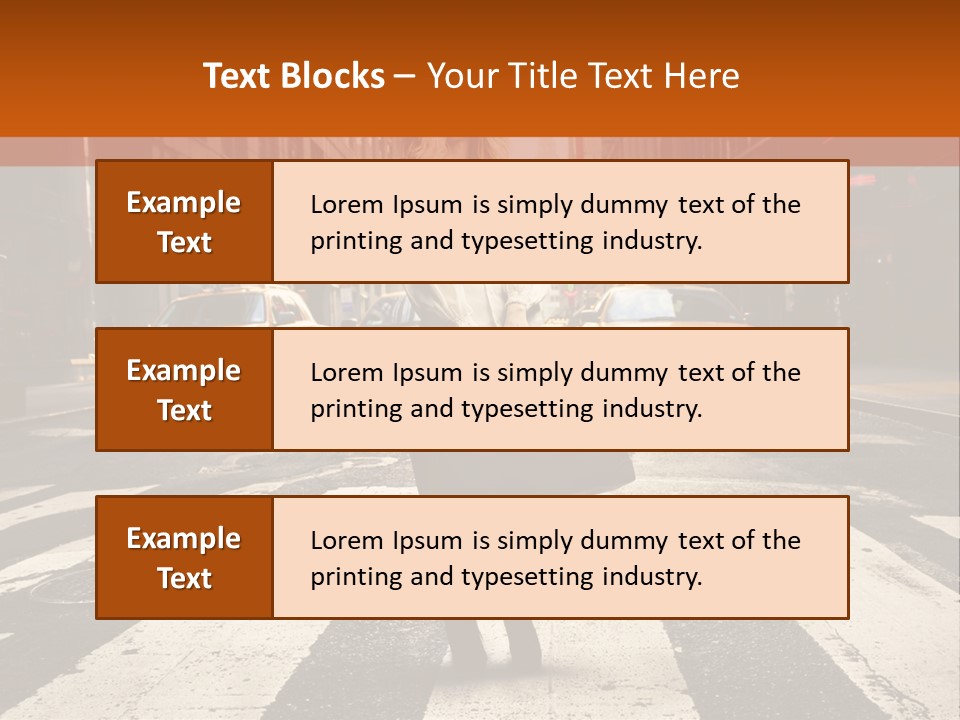 Business Way Crosswalks PowerPoint Template
