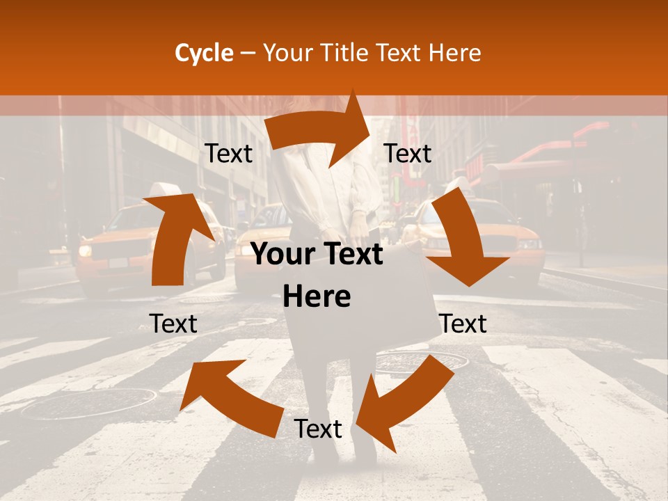 Business Way Crosswalks PowerPoint Template