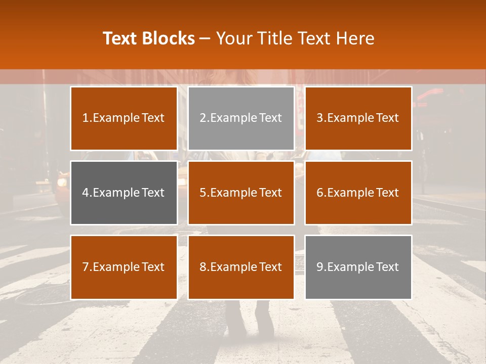 Business Way Crosswalks PowerPoint Template