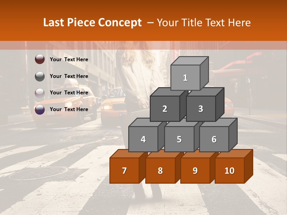 Business Way Crosswalks PowerPoint Template