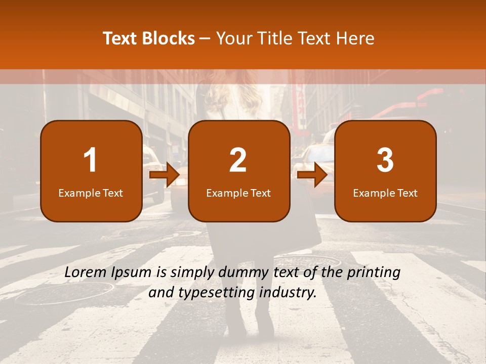 Business Way Crosswalks PowerPoint Template