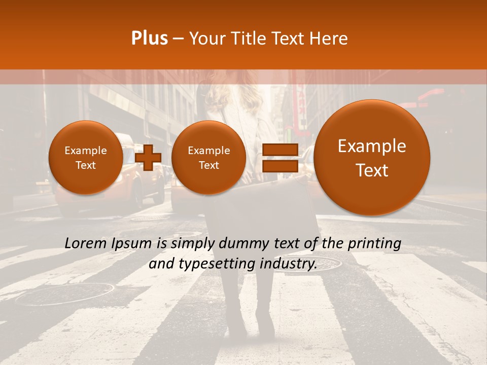 Business Way Crosswalks PowerPoint Template