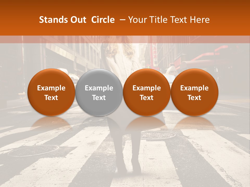 Business Way Crosswalks PowerPoint Template