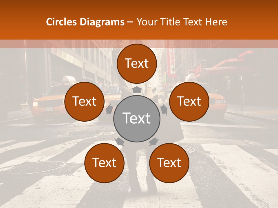 Business Way Crosswalks PowerPoint Template